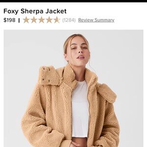 All Foxy Sherpa Jacket Camel small